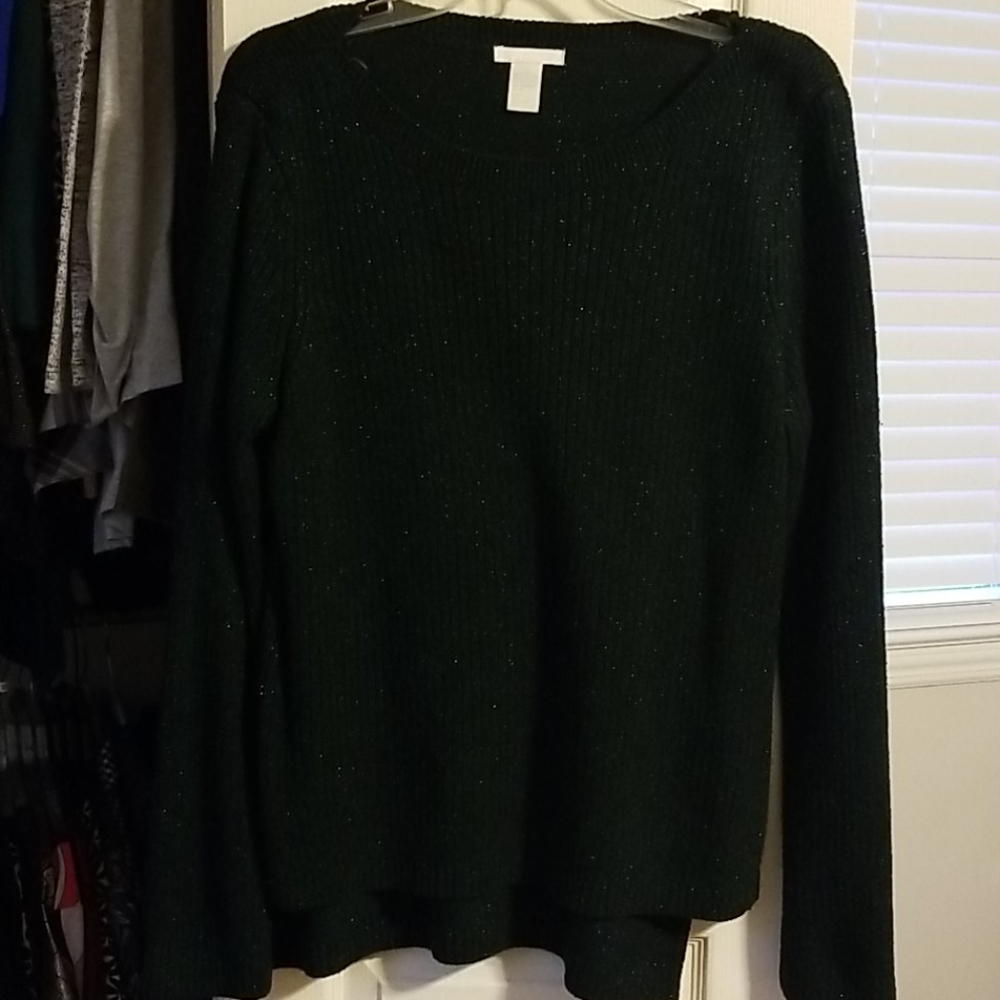 H&M Hunter Green with green sparkles sweater